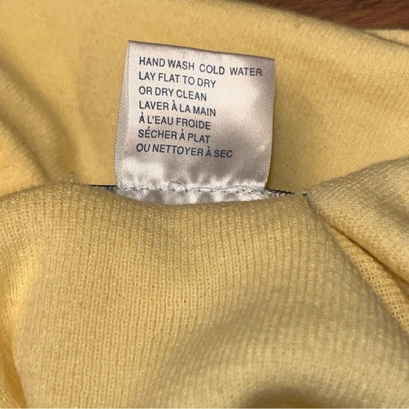Vintage April Cornell for Cornell Trading Off-shoulder Yellow Sweater Size M - Picture 6 of 6